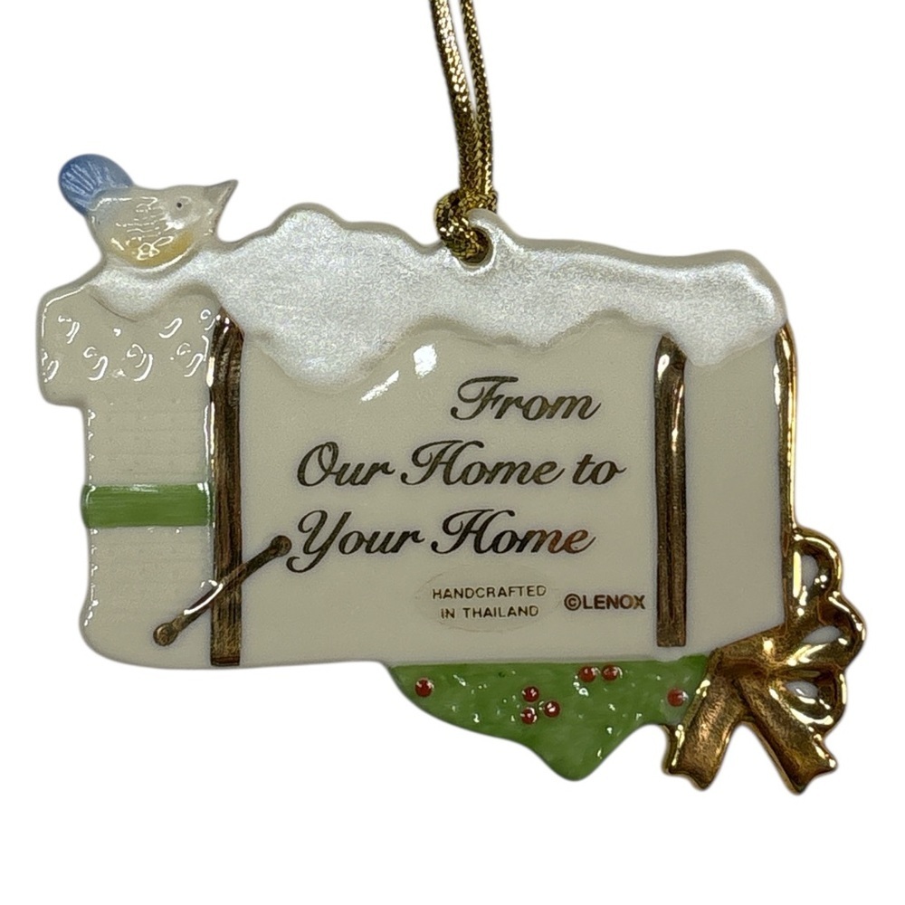 Vintage Lenox "From Our Home To Your Home 2000" Annual Christmas Ornament - Picture 3 of 5